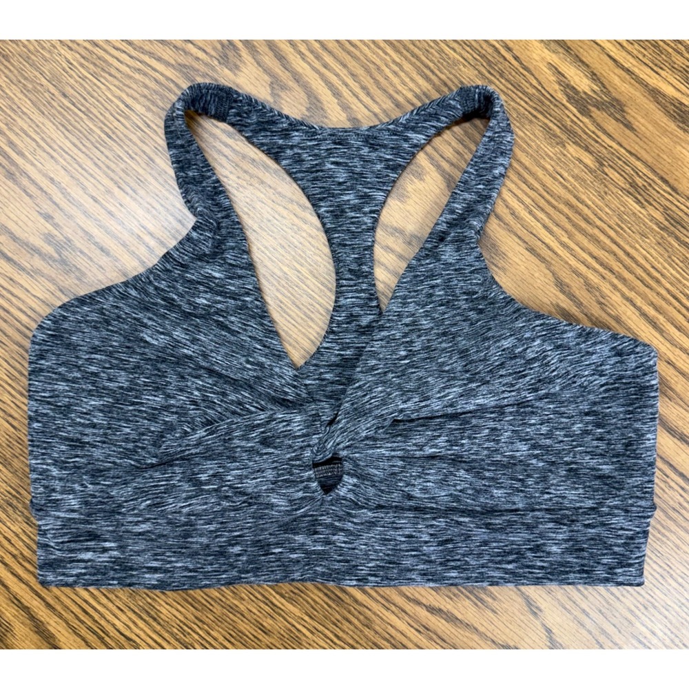 Victoria's Secret Sport Bra Grey Space Dye Twist Front Racerback XL